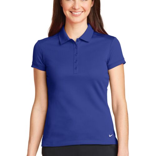 NIKE Ladies Dri FIT Solid Icon Pique Modern Fit Polo Thumbnail