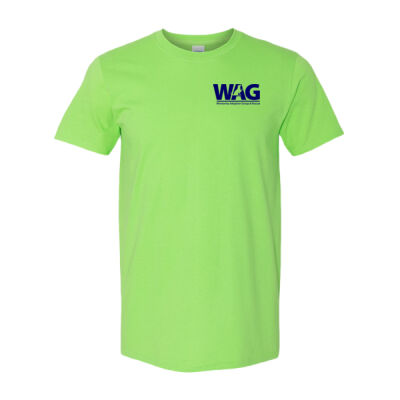 G640 - Gildan Softstyle T-Shirt - 1 color WAG logo front and back Thumbnail